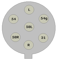 Kontaktbelegung für 7-polige Stecker